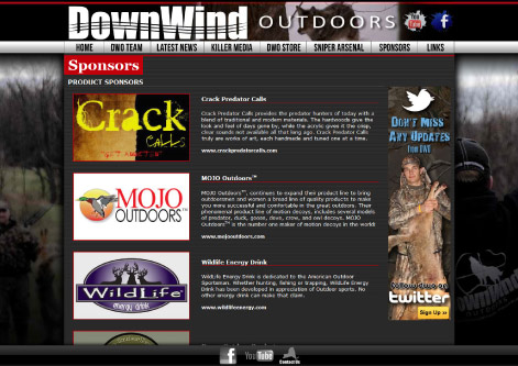 DownWind Outdoors Sponsor Page