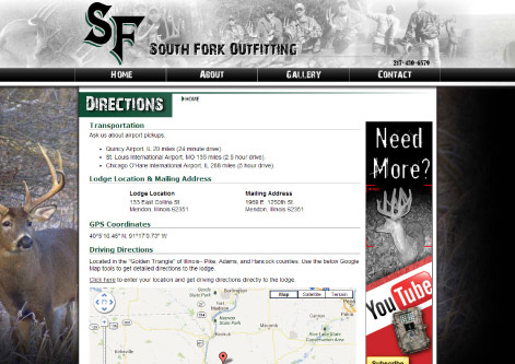 South Fork Outfitting Directions Page